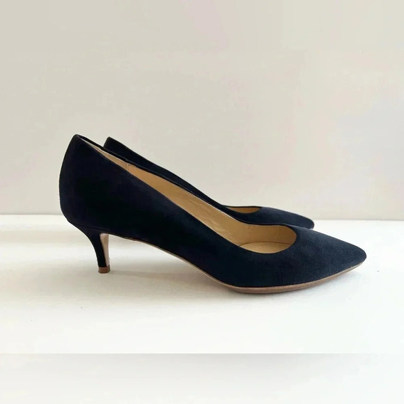 Marion Parke Suede Kitten Heel Pump | Classic Pump 45 - Picture 4 of 8